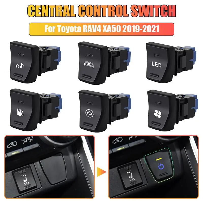 

Vehicle Modification Switch For Toyota RAV4 2019 2020 2021 Hollow Position Reserved Upgrade Switch Car Instrument Control Button