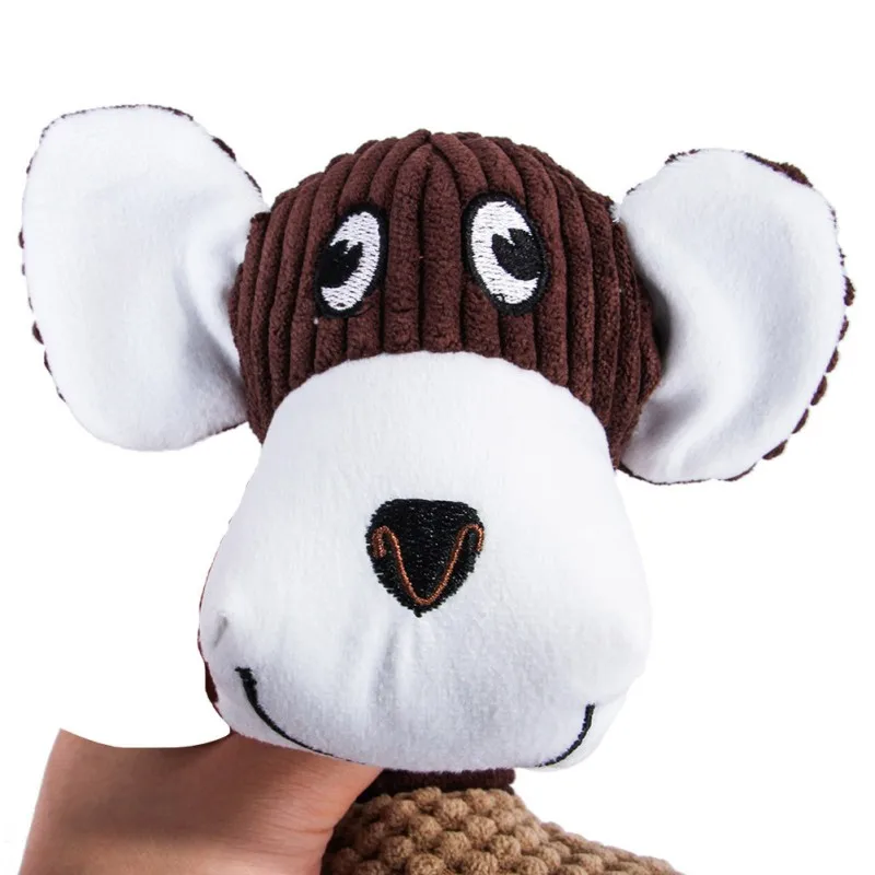 

Fun Pet Dog Toys Puppy Chew Squeaker Toy Squeaky Plush Sound Animal Shape Molar Toys Pet Training Dog Toy