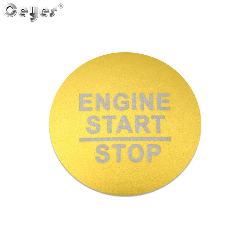 Gold button cover Ceyes автомобильный Стайлинг для Honda Civic Fit Accord Dio Jazz Авто Кнопка запуска и остановки двигателя кольцо Чехлы наклейки аксессуары для интерьера - Цвет: Gold button cover