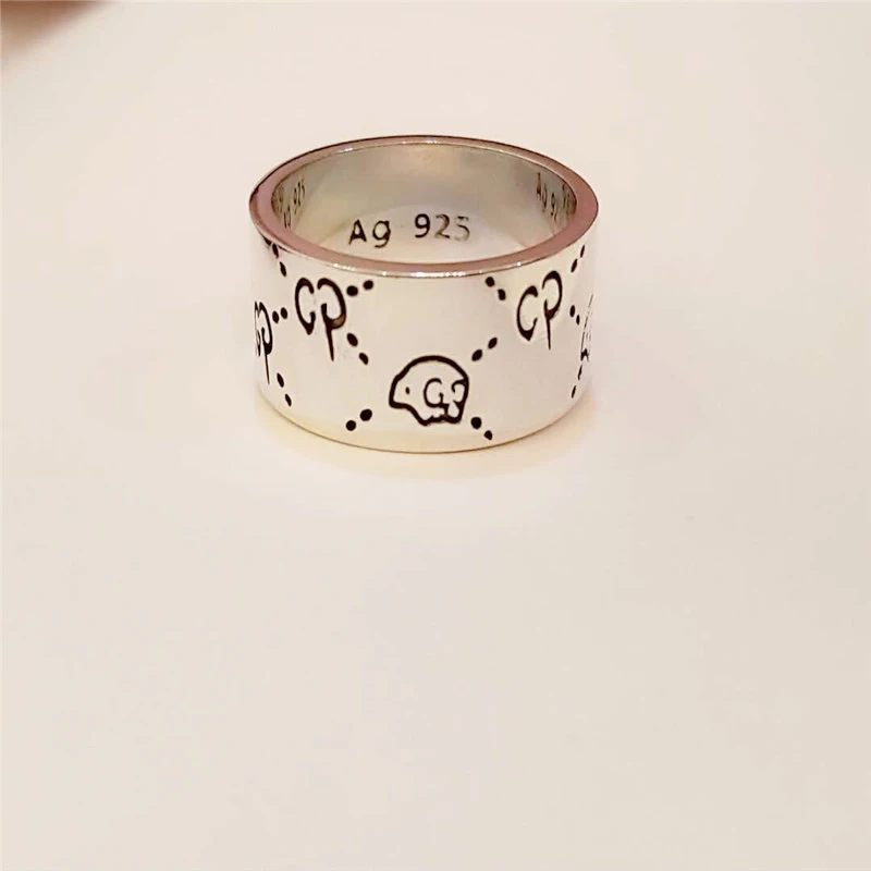 

2020 Simple and generous Couple Elves S925 Sterling silver Ring 1:1 Original Luxury brands Logo Valentine fashion gift