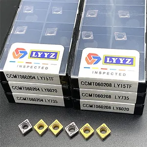 Фрезы для токарных станков, твердосплавные лезвия для автомобиля, CCMT060204, CCMT060208, CCMT09T304, CCMT09T308, LY15TF, LY6020, LY735