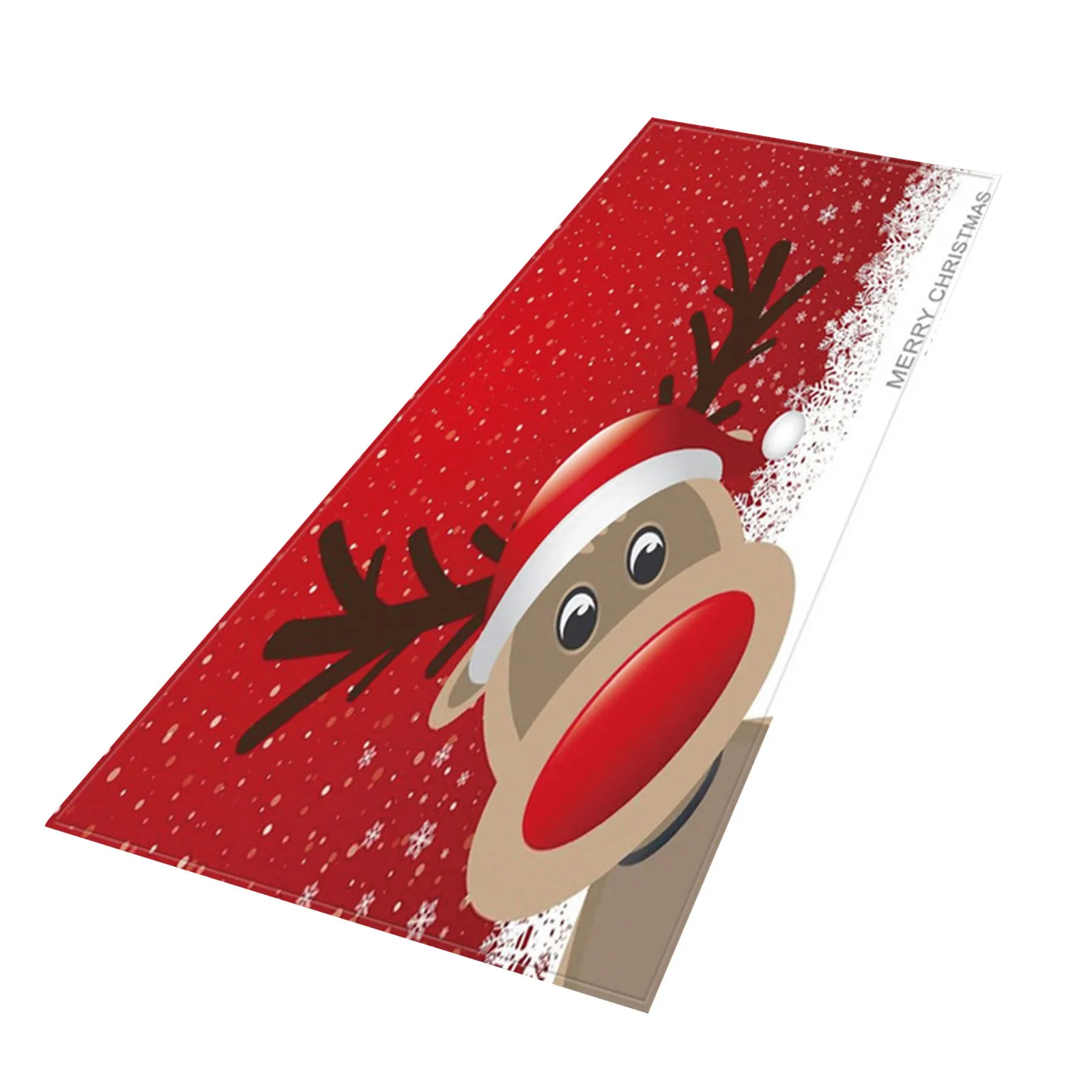 Рождественские коврик для ванной туалета с утолщённой меховой опушкой 2020