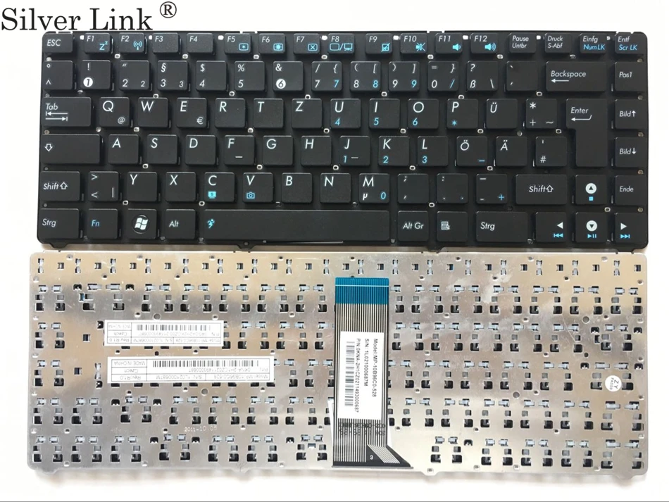 Германия Клавиатура для ноутбука ASUS EEE PC EPC 1201 1215 U20 U20A UL20 1201HA 1201T 1201N 1201K 1215N 1215P 1215T GR
