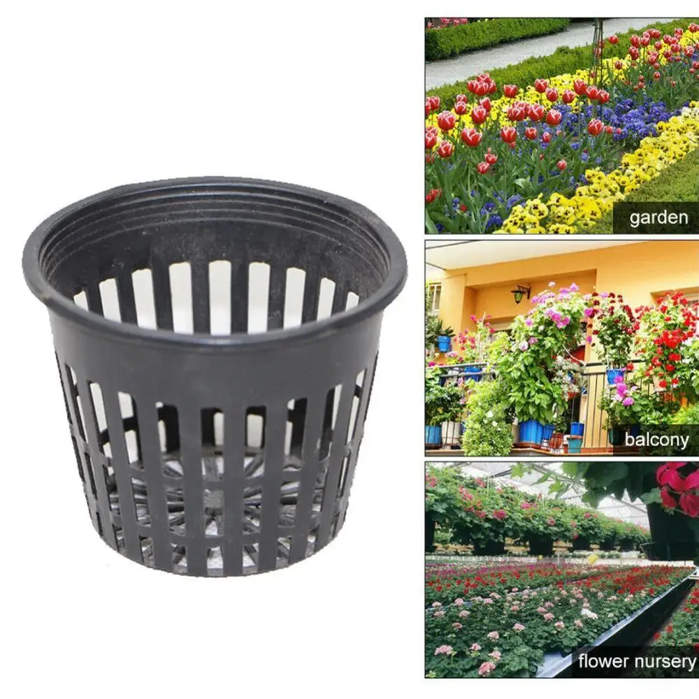 10 шт. 3 дюймов Heavy Duty сетчатый горшок чистая чашка корзина гидропоники аэропонного