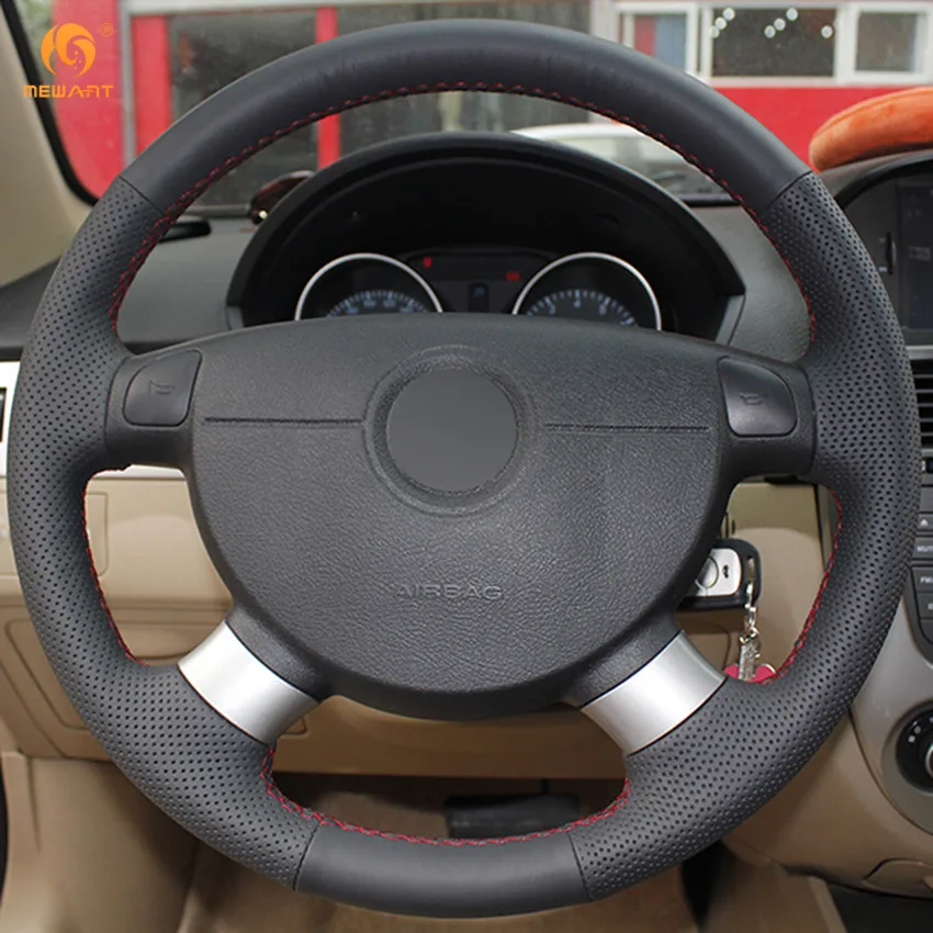 Детали из черной натуральной кожи для Chevrolet Lova Aveo Buick Excelle Daewoo Gentra 2013 2015|car steering wheel