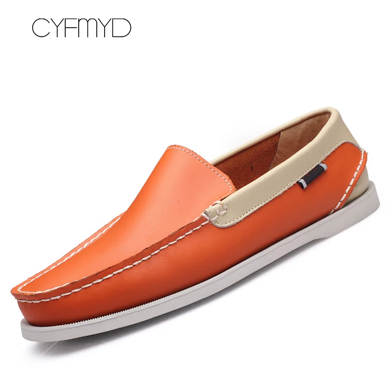Мужская повседневная обувь из натуральной кожи Водонепроницаемые Мокасины с