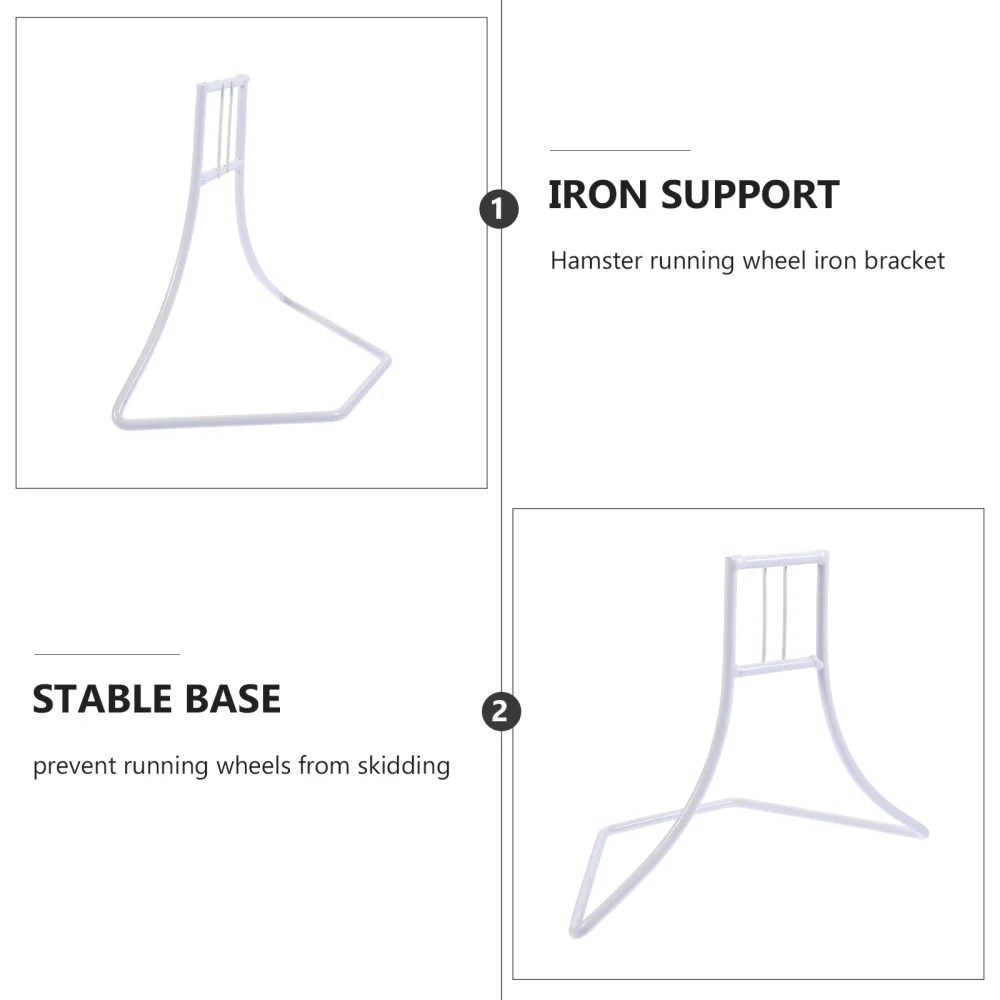 

1Pc Iron Hamster Running Wheel Support Rack Small Pet Running Rack (White)