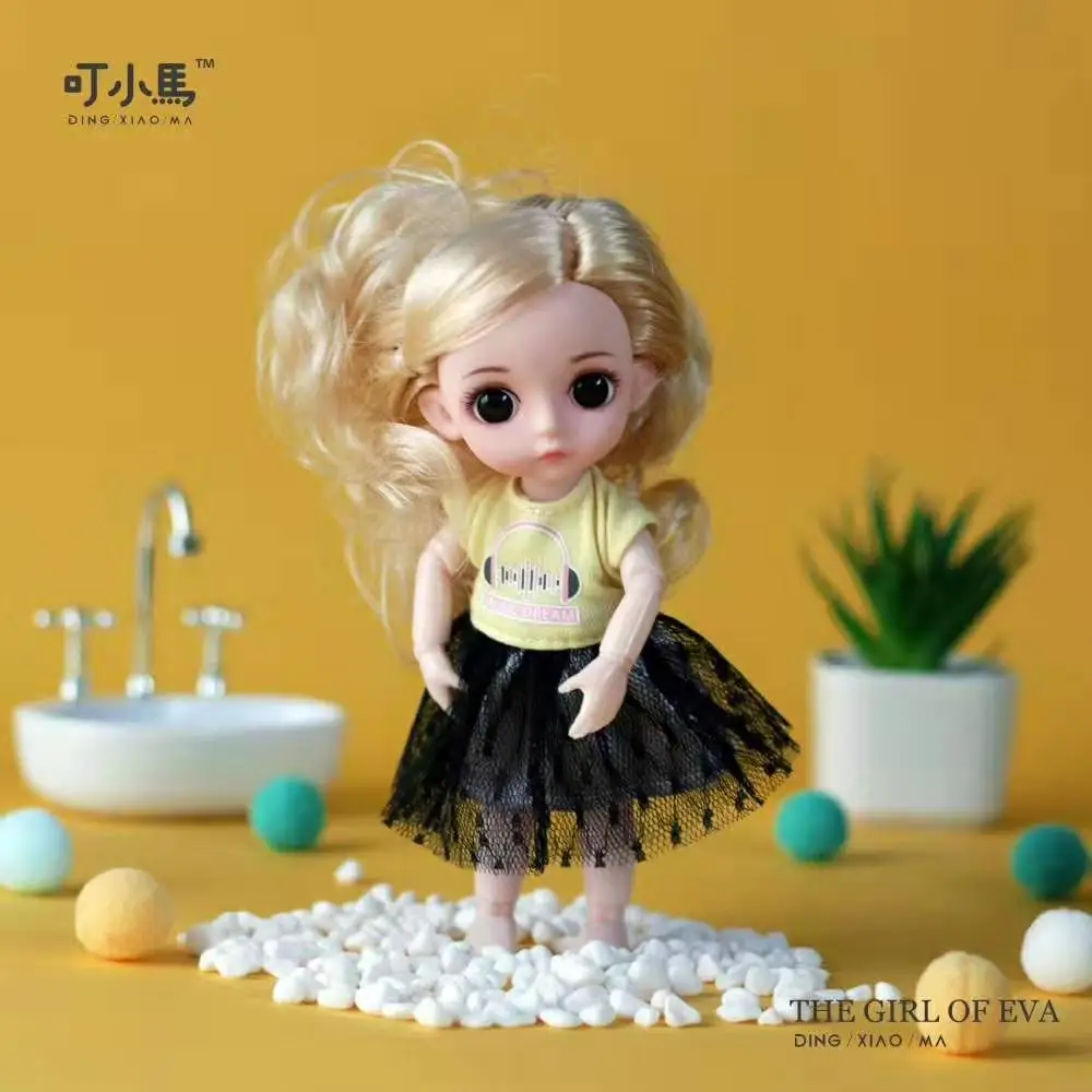 Новинка 15 см Мульти-шарнир BJD кукла с одеждой Модная Кукла игрушка Мульти-шарнир мини игрушки подарок для девочек мягкое тело