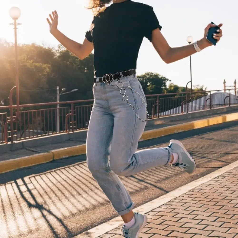 Мягкая цепочка из искусственной кожи двойная Пряжка винтажная декоративная