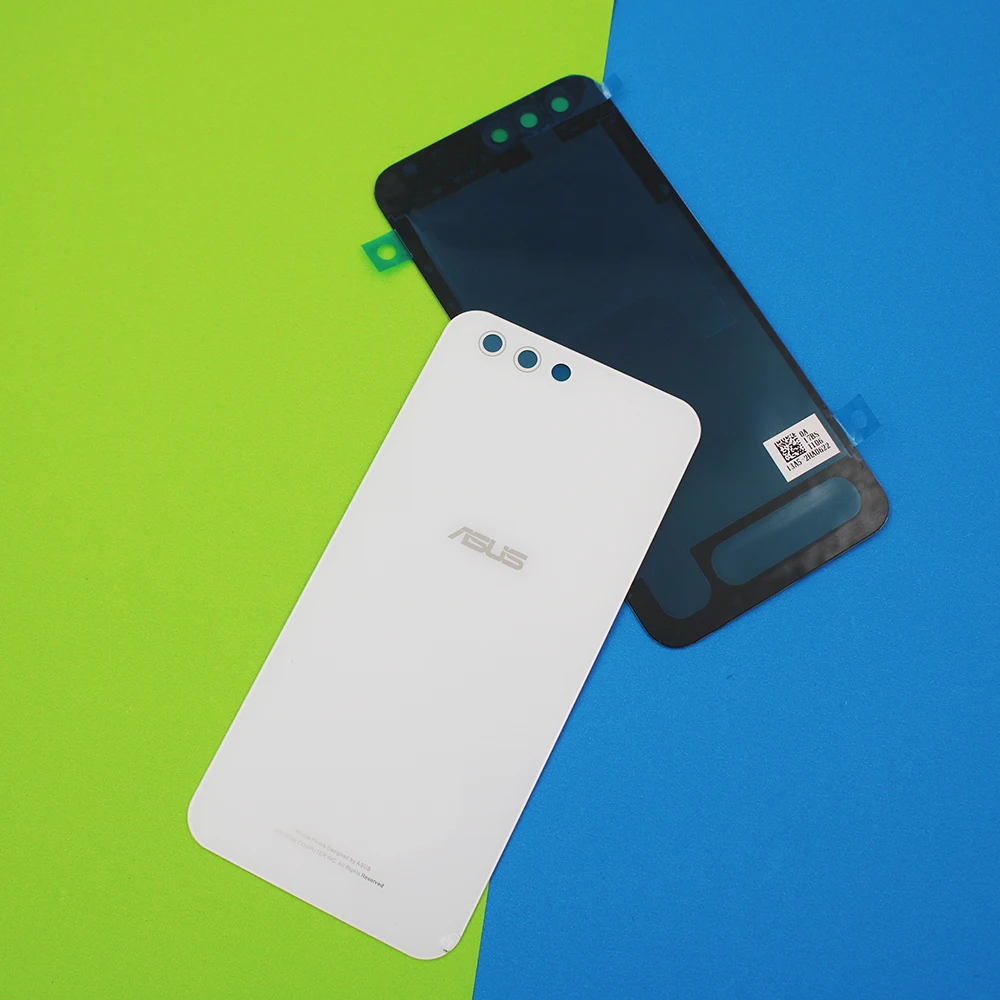 original for asus zenfone 4 ze554kl z01kd back battery cover real glass housing panel case asus ze554kl mobile phone parts logo free global shipping