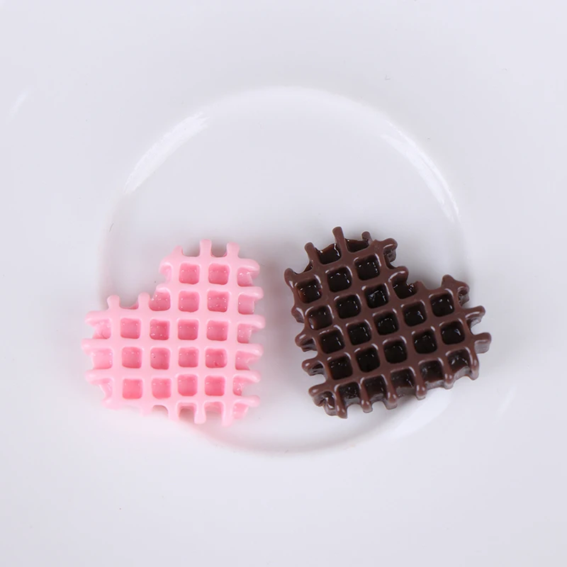 

HOT 10x Cute Love Biscuits Mobile Phone Shell Crystal Mud DIY Resin Accessories 23*19mm