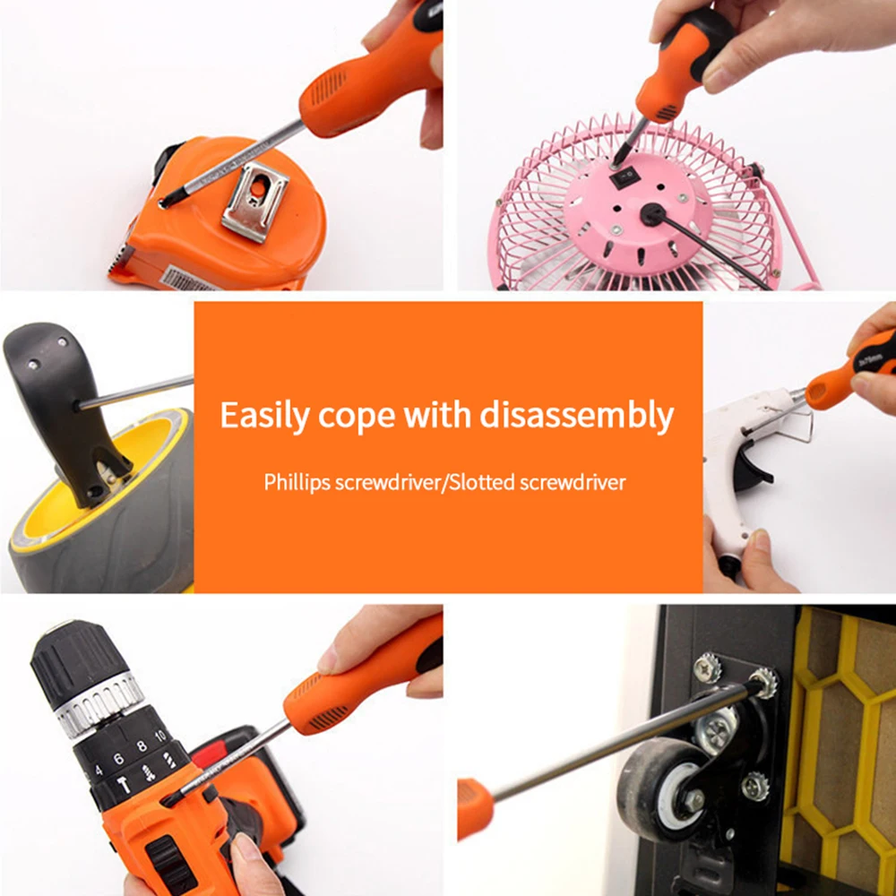 1 шт. отвертка шлицевая/крестообразная хром-ванадиевая сталь Сталь электрика