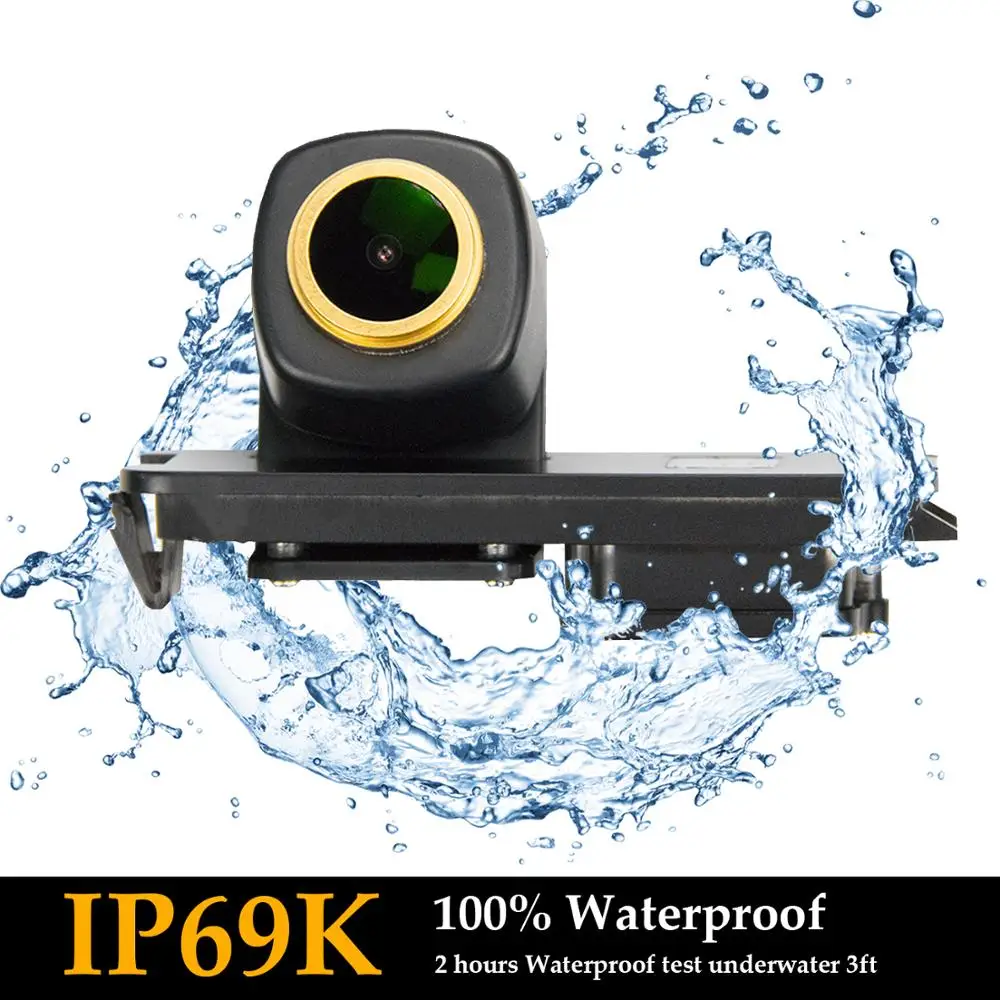 HD 720P Золотая Водонепроницаемая Автомобильная камера заднего вида для VW