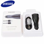 Автомобильное зарядное устройство Samsung 15 Вт с двумя USB-портами, автомобильное зарядное устройство для телефона, адаптер AFC с кабелем типа C для Galaxy S20 S10 S8 S9 Note 10 Plus A90