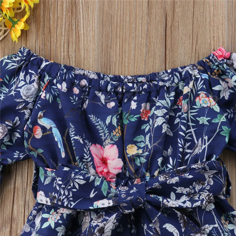Летний детский комбинезон с цветочным принтом милые комбинезоны открытыми