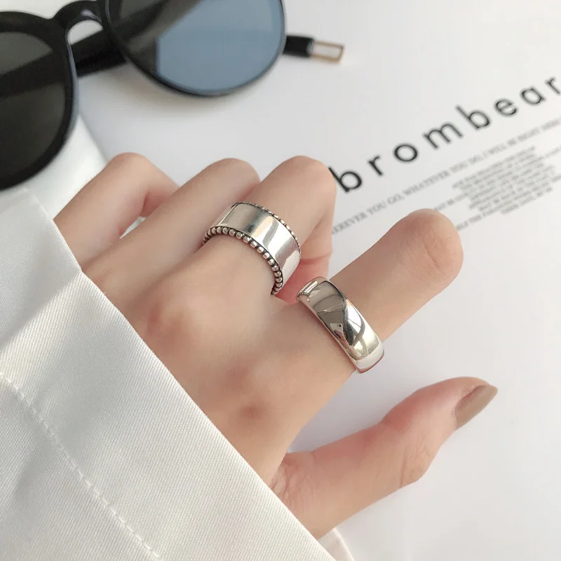 

Personalized fashion simple thickening smooth aperture opening ring food ring hipster