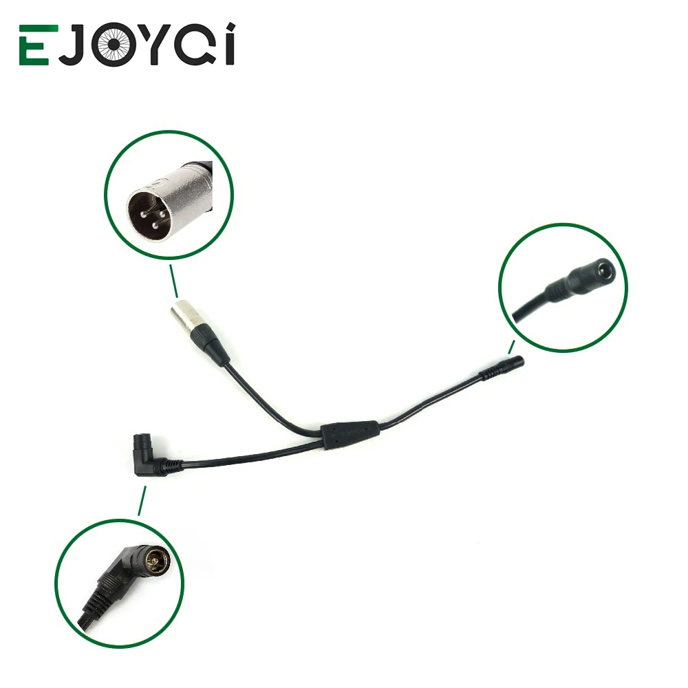 

Зарядное устройство EJOYQI для электровелосипеда, преобразователь для аккумуляторов DC2.1, RCA разъем, пушка, вилка для электрического велосипеда...