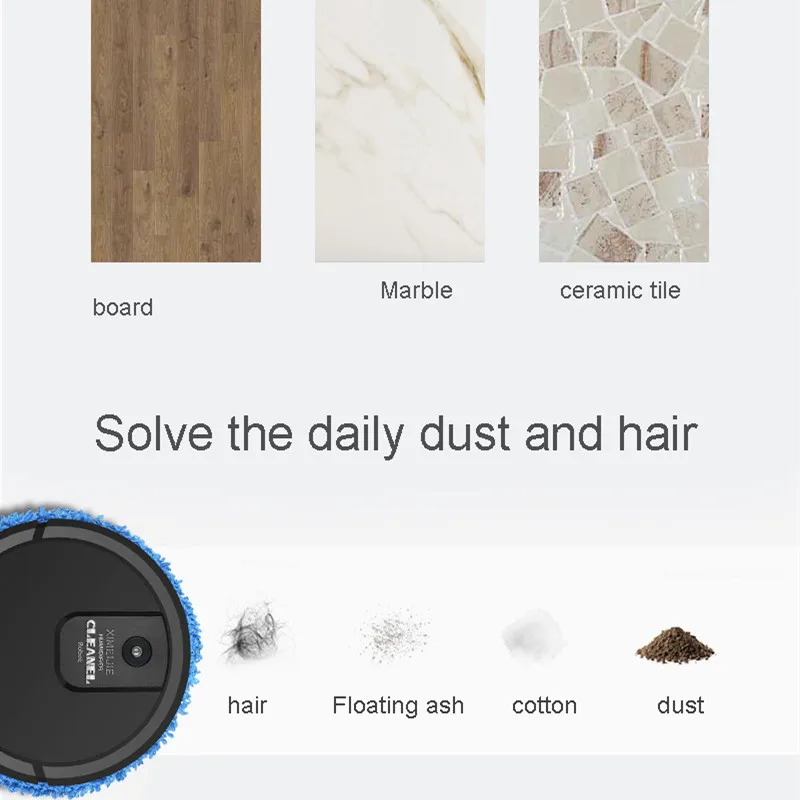 

Household Mopping Sweeper Robot USB Charging Wet and Dry Vacuum Cleaner Rotary Mop Machine Humidifying Spray Intelligent SH14