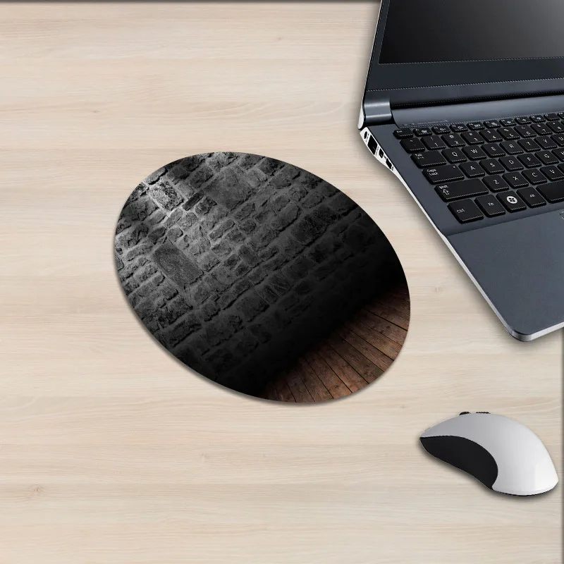 Круглый компьютерный коврик для мыши XGZ в стиле ретро с рисунком городской пейзаж