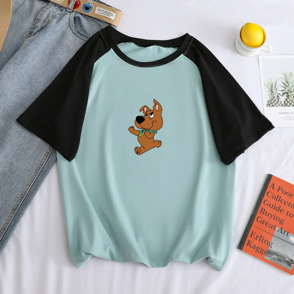 Футболка мужская с забавным мультяшным принтом собаки свободная уличная одежда