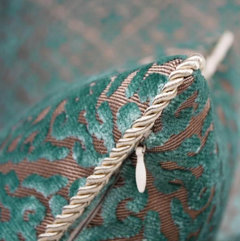 Наволочка из льна и хлопка с абстрактным геометрическим принтом в скандинавском