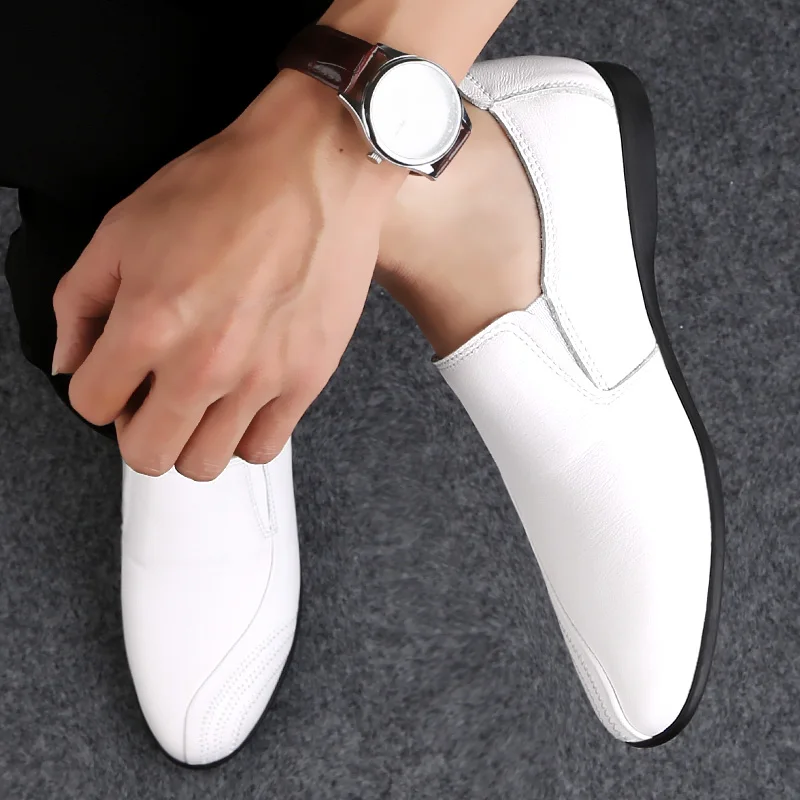 

Кроссовки мужские кожаные, повседневная спортивная модная обувь, черные, на плоской подошве, 2020