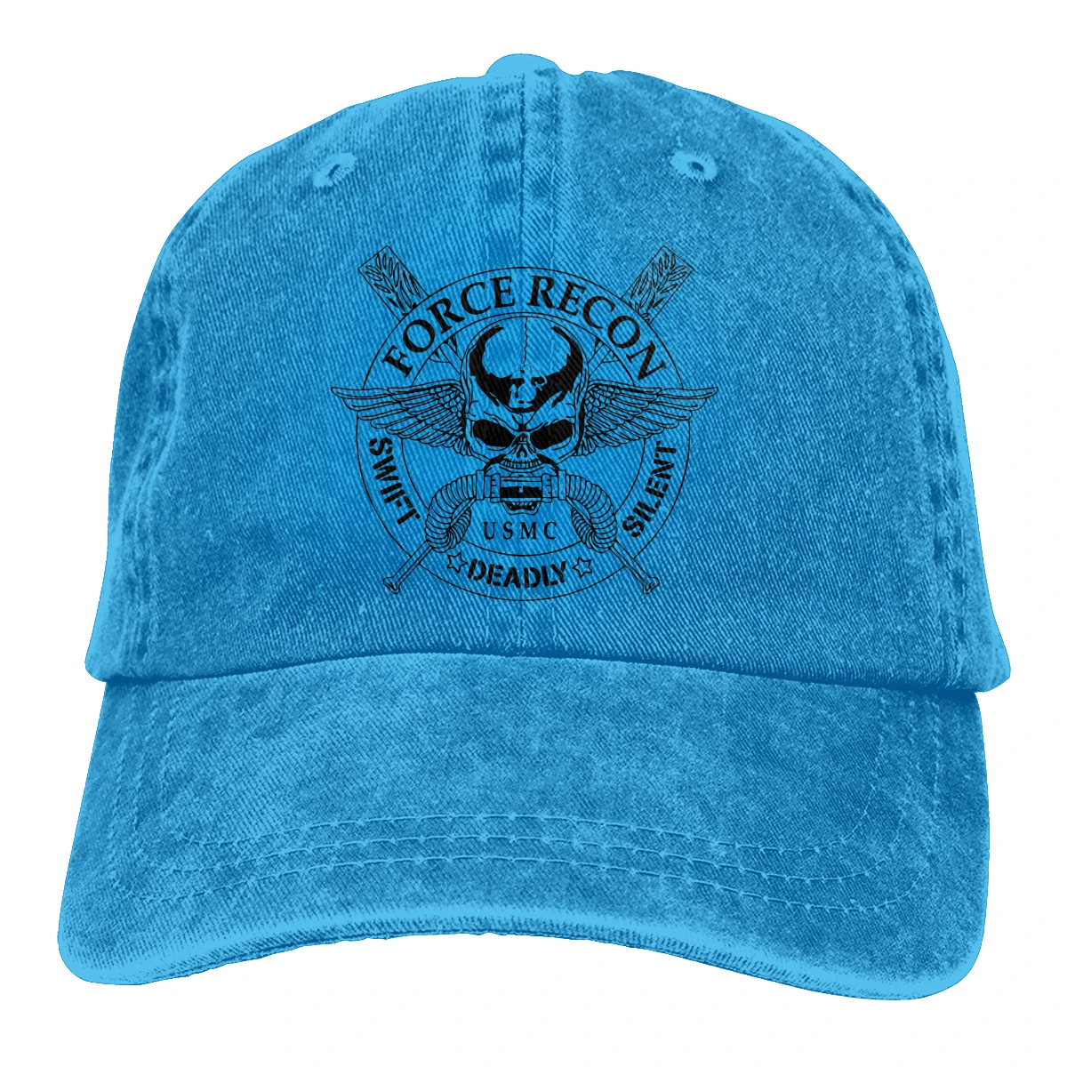 

Force Recon man womens Retro Washed Cowboy hat Baseball Cap