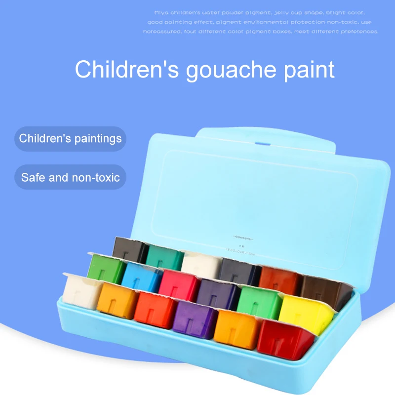 Juego de pintura Gouache de 18 colores, estuche port&aacute;til con paleta de 30ml, juego de pintura Gouache NIN668-3