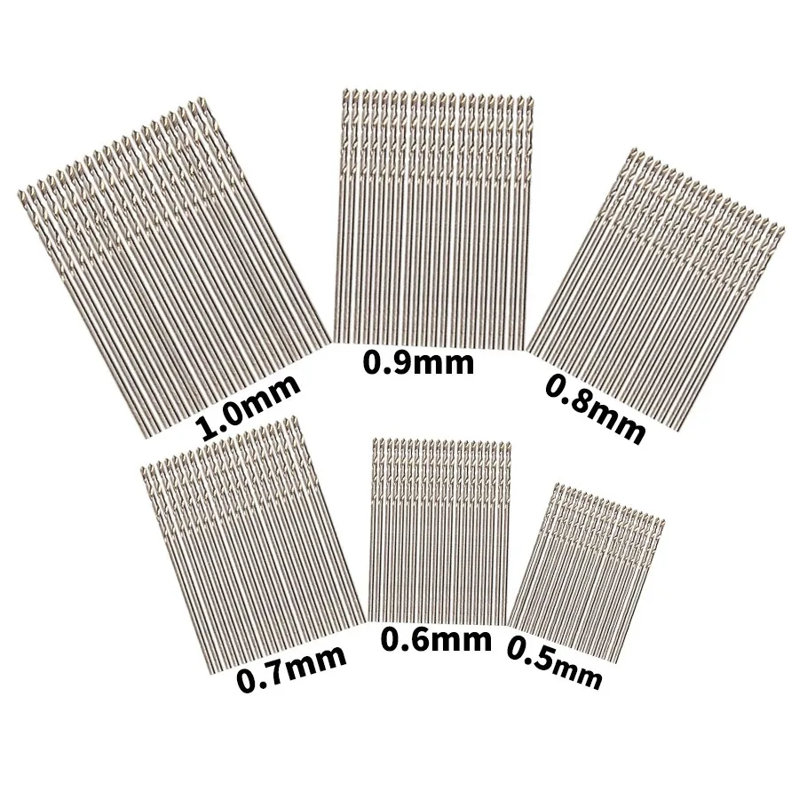 Спиральное сверло из быстрорежущей стали с прямым хвостовиком 60 шт. 0 5 6 7 8 9 1 мм