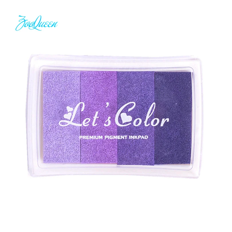 Purple gradients Креативный DIY большой чернильный блокнот 21 цвет набор в резиновых самозаливающих роликовых штампов канцелярский альбом для скрапбукинга украшения бумаги - Цвет: Purple gradients