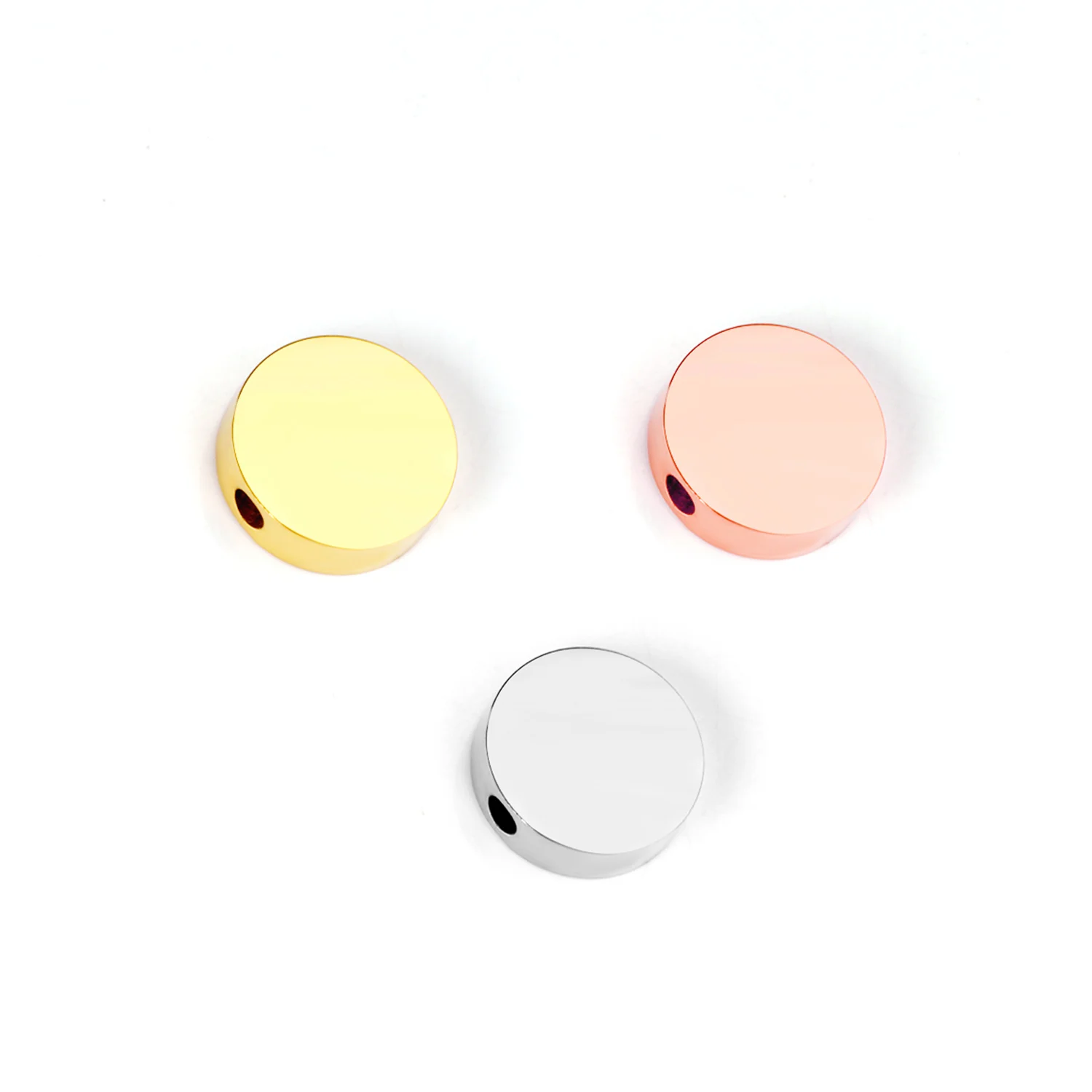 

Подвеска-Шарм ASON 10 шт./лот из нержавеющей стали, круглые подвески с отверстием для ожерелья, браслета, серег, материалы для изготовления ювелирных изделий