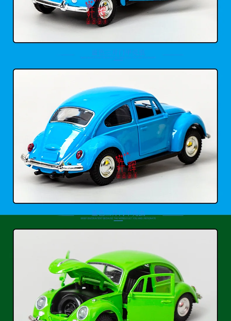 Модель автомобиля в виде трехдверного жука из сплава 1:32 детская игрушечная