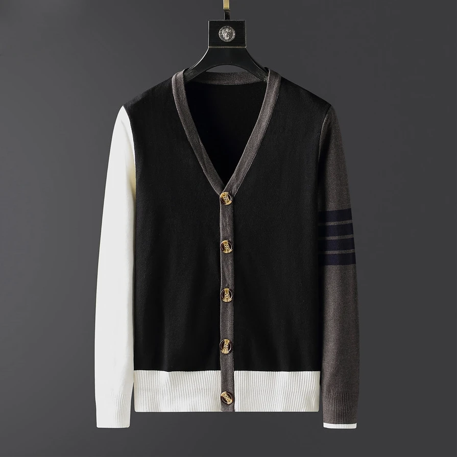 

2021 Fall Winter Sweater Knitted Oversized Korean Fashion Cardigan Sweaters Clothing Knit Mens Harajuku Clothes Long Sleeve Tops