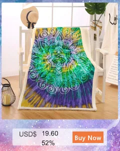 Blesslive цветок лотоса Tie Dye постельное белье 3 шт. богемный Мандала пододеяльник Желтый Фиолетовый Зеленый Tye Dye домашний текстиль