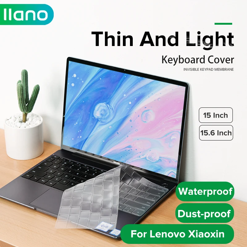 

LLANO Laptop Keyboard Cover Protector For Lenovo Xiaoxin 2020 15/15.6 inches Notebook TPU Silicone Protective Film Waterproof