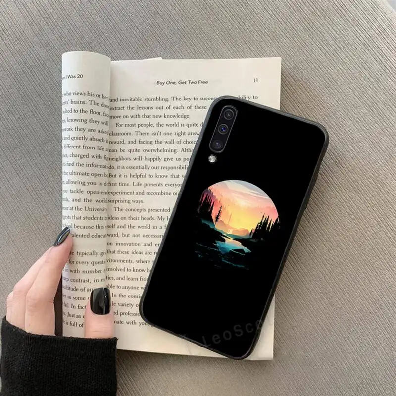 

Creative painting art mountain sea Phone Case for samsung galaxy a 51 52 71 50 12 72 21s 70 40 20e 31 30s 32 5G soft funda