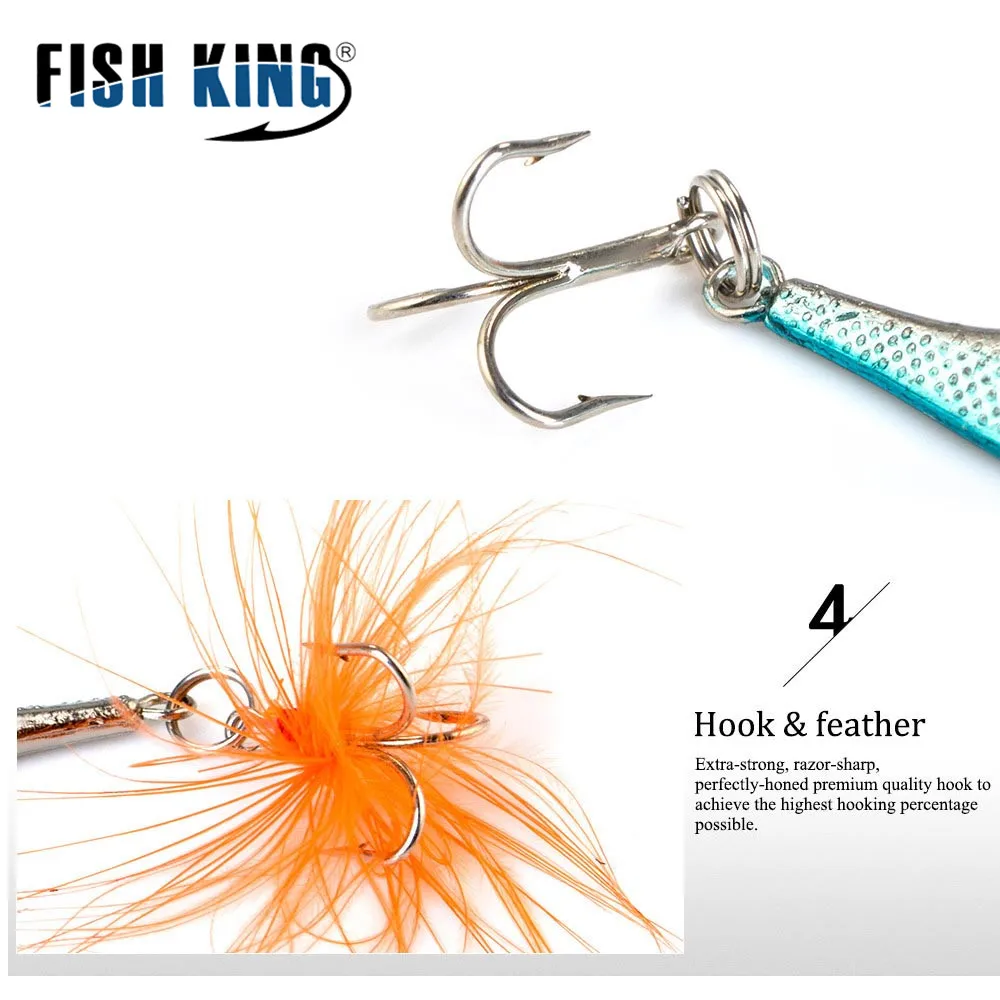 Рыболовный воблер FISH KING 5 6 г шт. Наживки Тройной Крючок | Спорт и развлечения