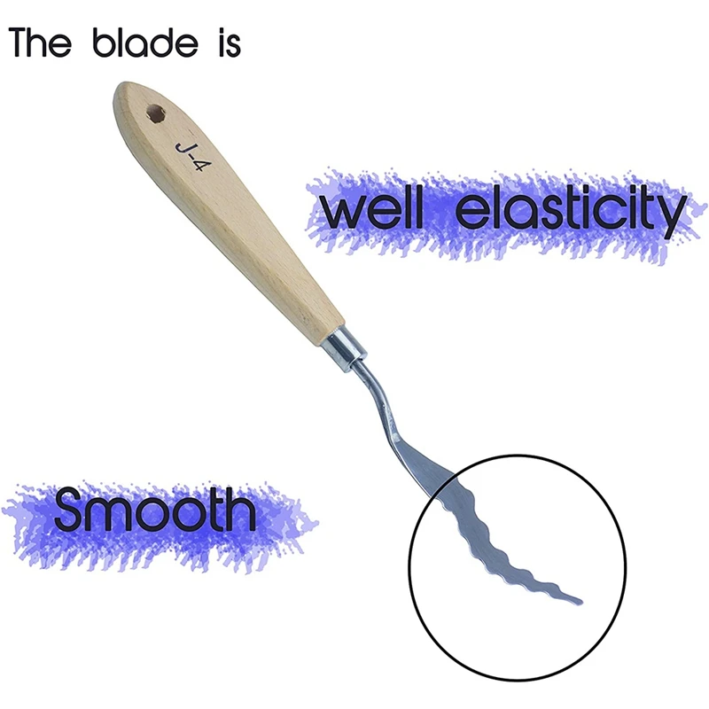 

8 Sets Stainless Steel Palette Knives Wood Handle Spatula Painting Knife for Oil Canvas Acrylic Painting Tools