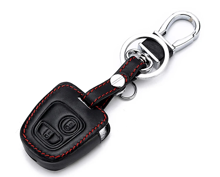 Кожаный чехол для автомобильного ключа Peugeot 206 307 207 408 Citroen C2 C3 C4 из иранской кожи с