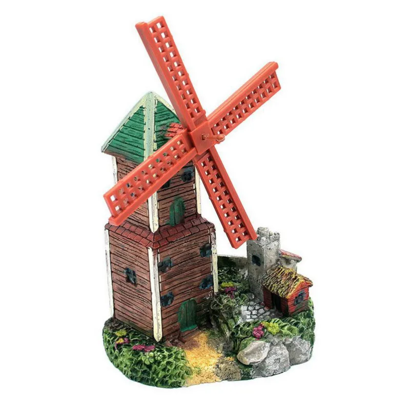 Аквариумный воздушный замок для вождения ветряная мельница украшение