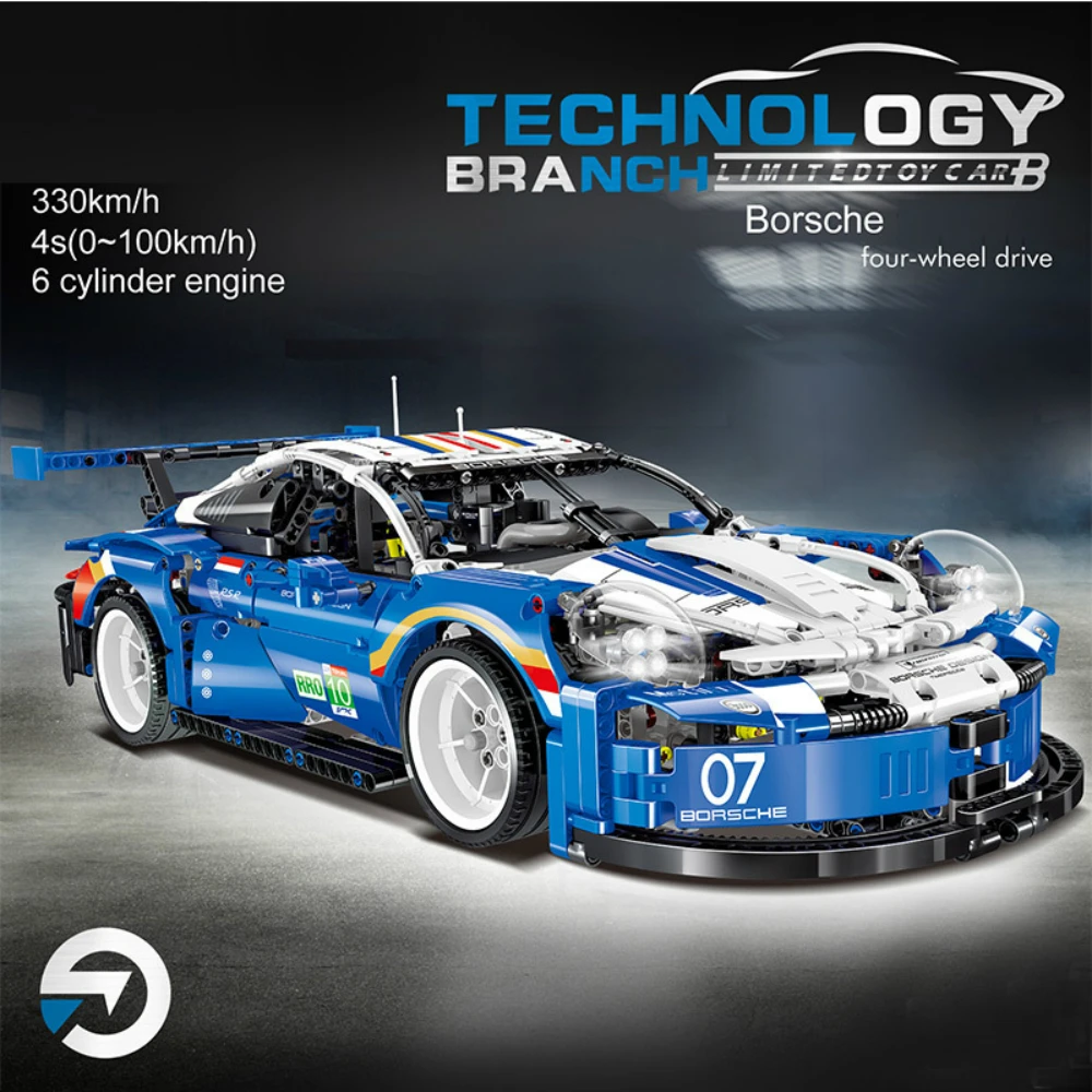 

Экспертный креативный высокотехнологичный конструктор Lin0010 RSR, супер гоночный автомобиль GTE SUV, спортивный автомобиль, строительный блок, мо...