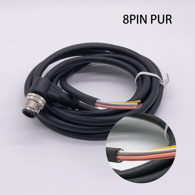 5 шт. M12 4 8 контактов PUR м под заказ стандартный водонепроницаемый разъем для