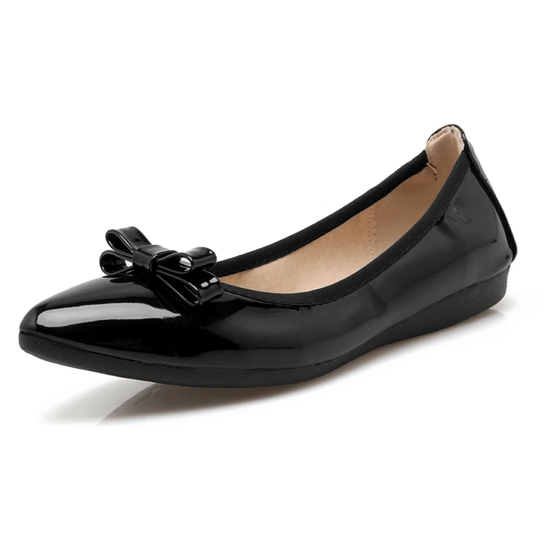 2021 Весенняя новинка из лакированной кожи с острым носком мягким задником на