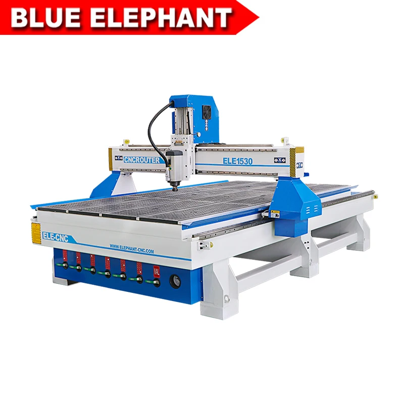 Комбинированные деревообрабатывающие фрезерные станки с ЧПУ Blue Elephant 1530 3 оси для