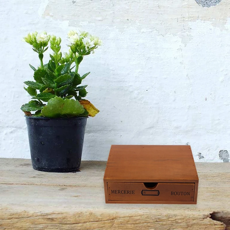 Большая сделка винтажный деревянный ящик для хранения комод ювелирный