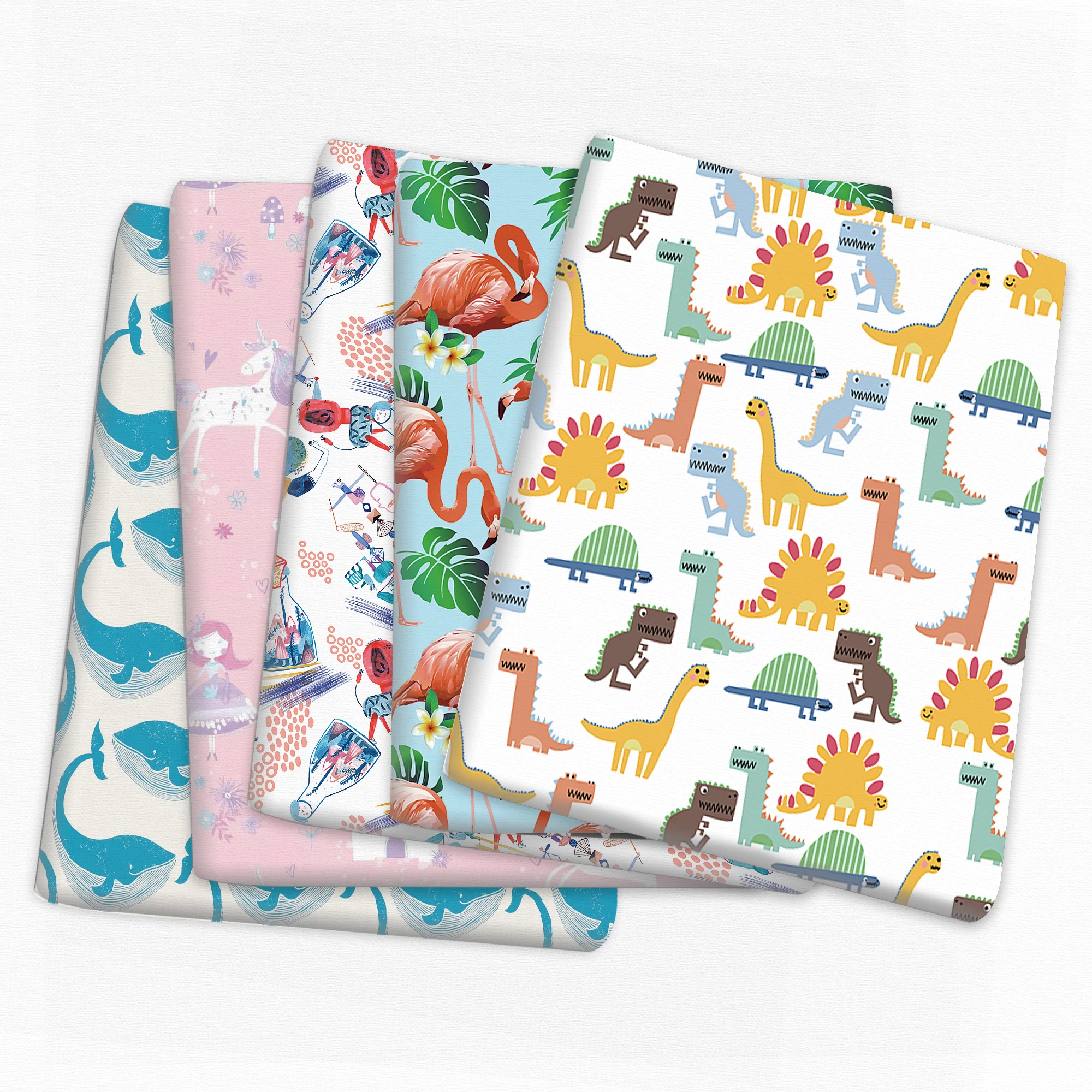 50*145 см ткань из полиэстера и хлопка с рисунком фламинго Кита для детей домашний