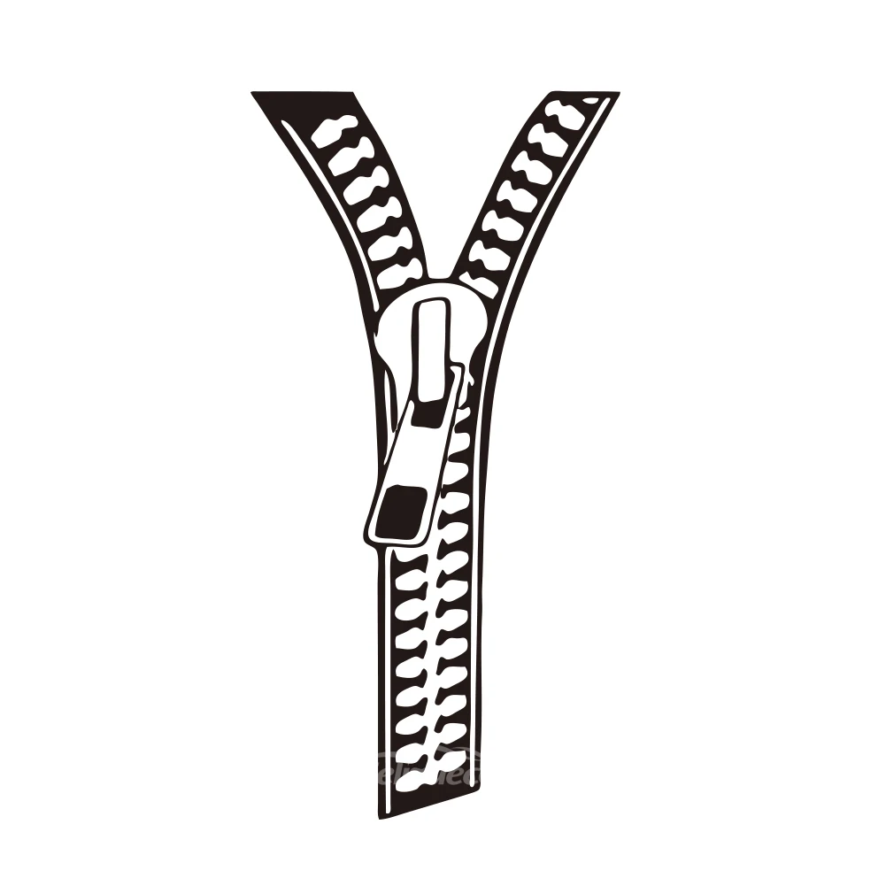 Огромная Одежда металлическая молния забавная затычка Автомобильная роспись