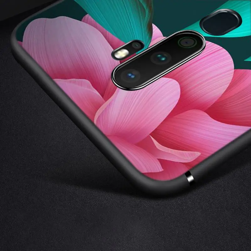 

Leaf feather fashion For OPPO Reno 5 4Z 4SE 4F 4 3 ACE 2F 2Z 2 Z 10X zoom A PRO Plus Lite 5G 4G Black Soft Phone Case