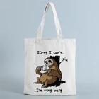 Ретро литературный Сумки-холсты для Для женщин сумка Ulzzang мультфильм животных хозяйственная сумка для покупок женские многоразовые сумки-тоут