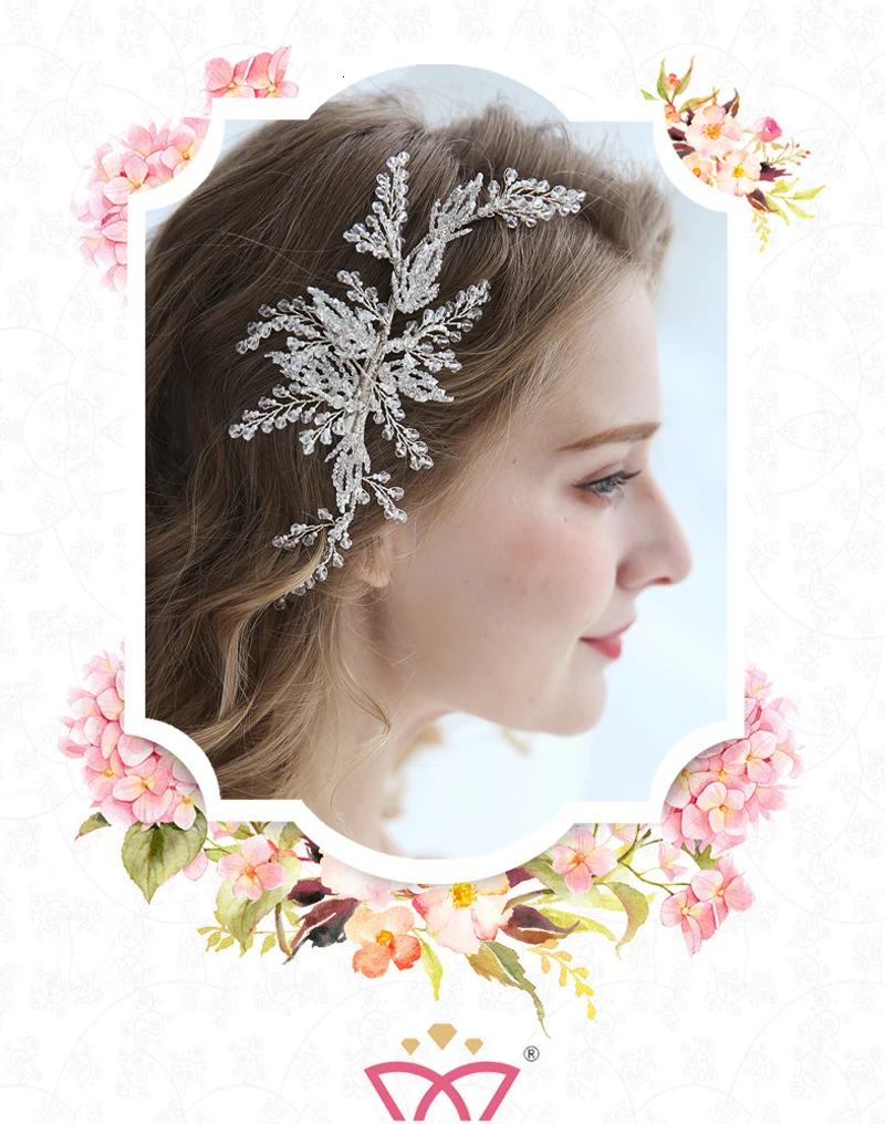 Luxury Bride Hair Accessories New Handmade Crystal Wedding Hair Jewelry Party Pom Bridal Starry Hair Comb Pearl Tiara